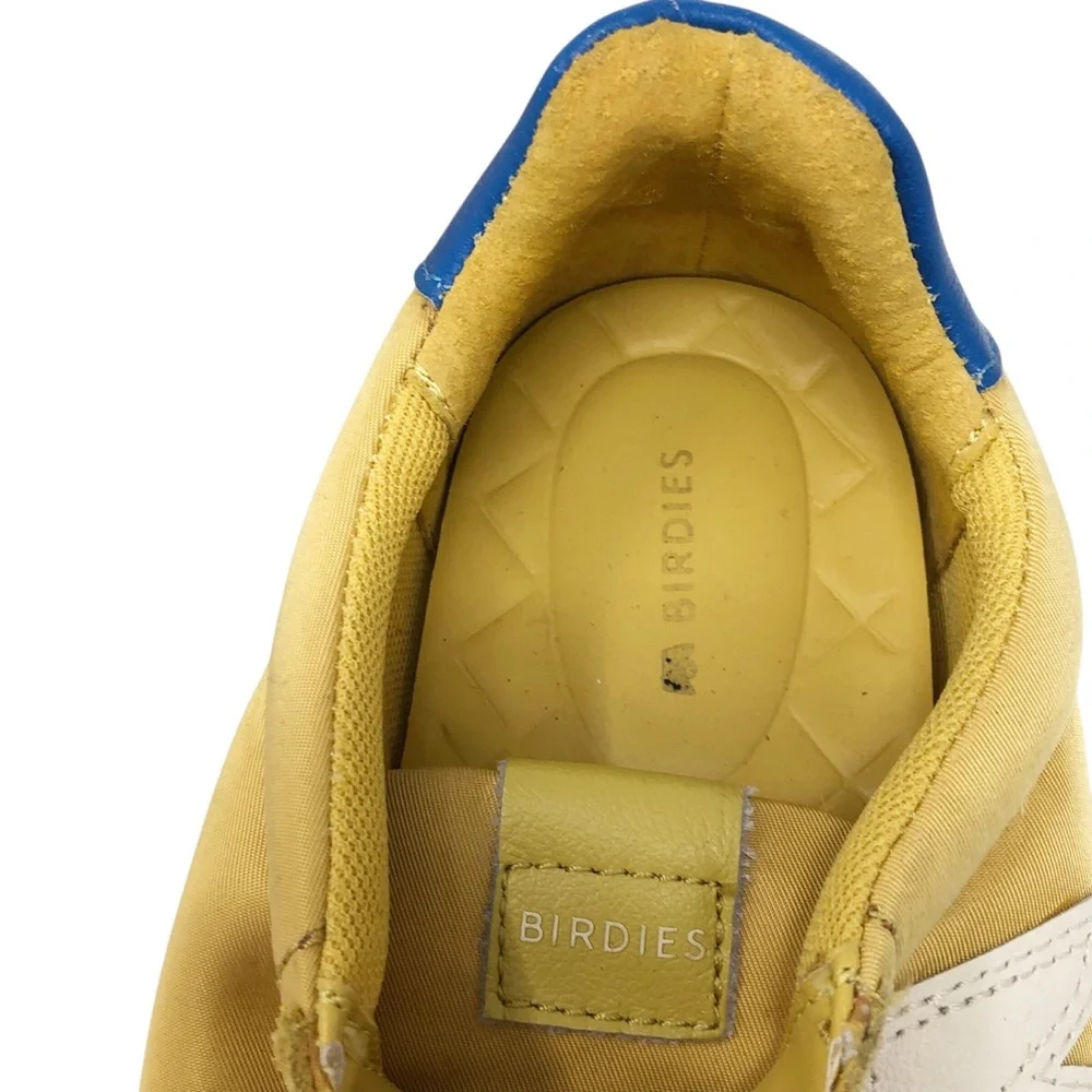 Birdies Roadrunner Sneakers in Citron Size 6.5 Yellow Blue Suede Athletic‎